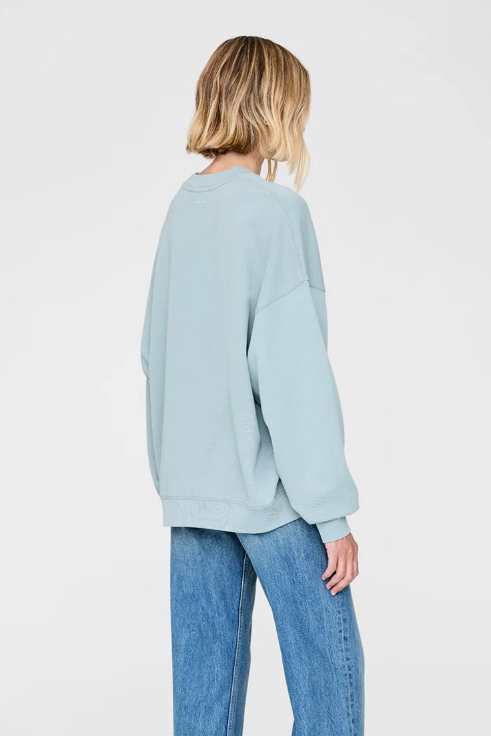 Anine Bing - Miles Oversized Sweatshirt Letterman pastel blue