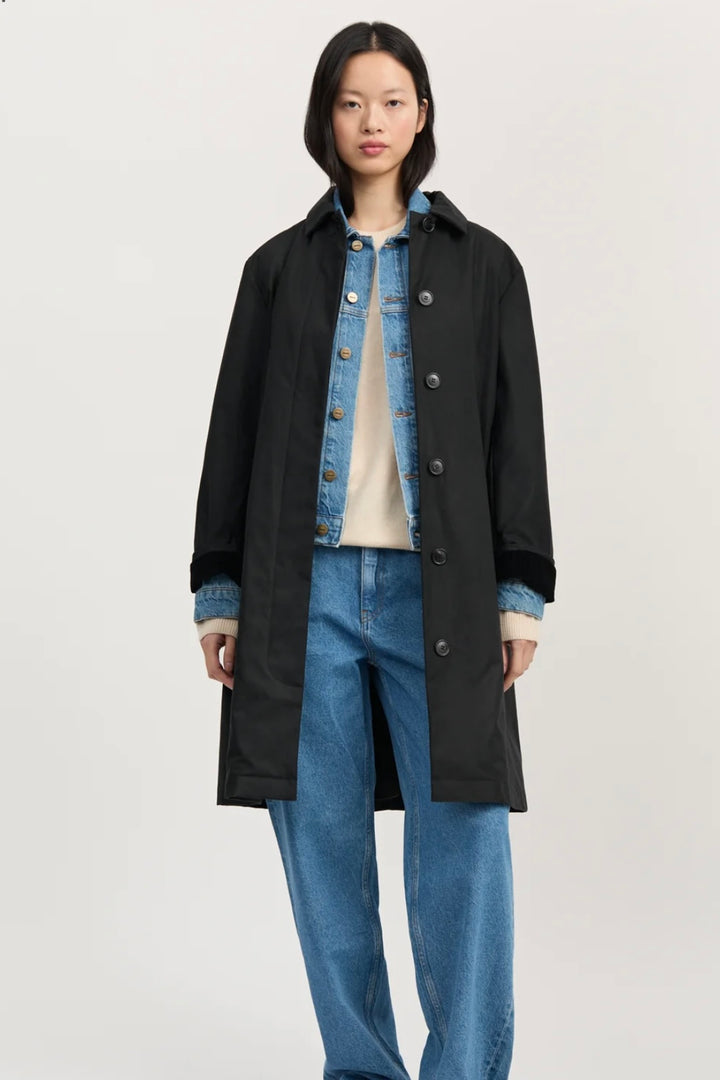 Aiayu - Noor Coat Oilskin Black