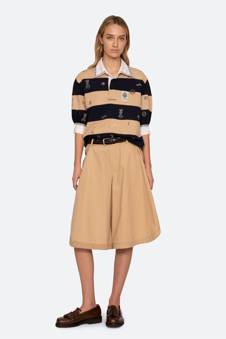Sea NY - Juliet Emb s/slv Rugby Top