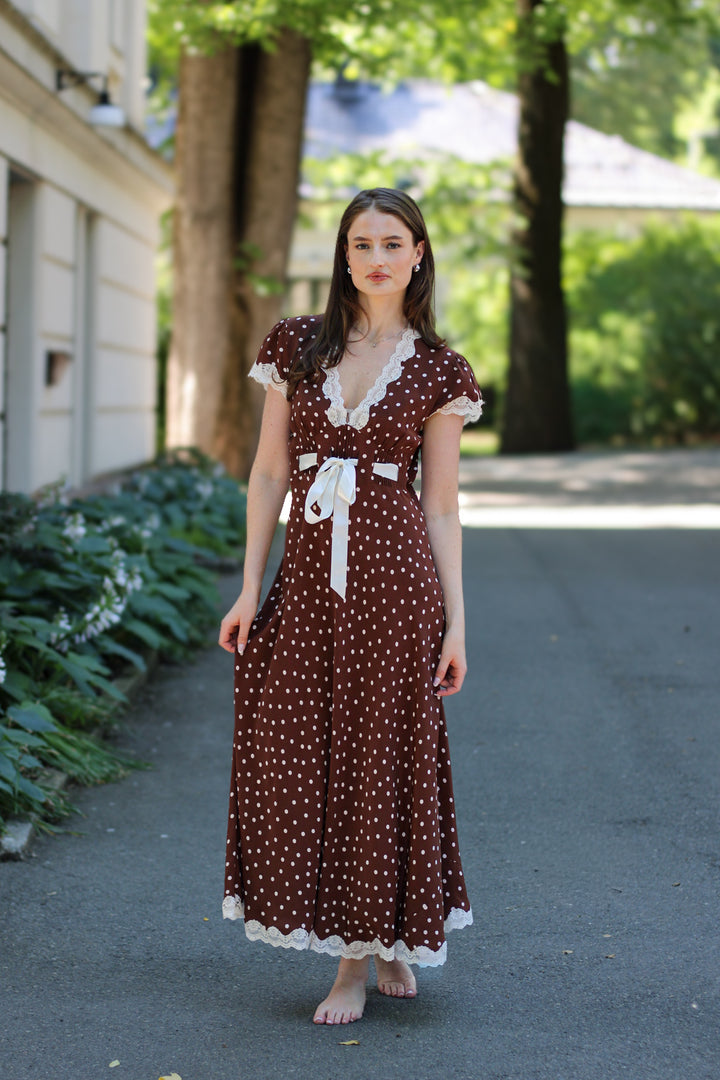 Rixo - Marlice Dress Layla dot brown