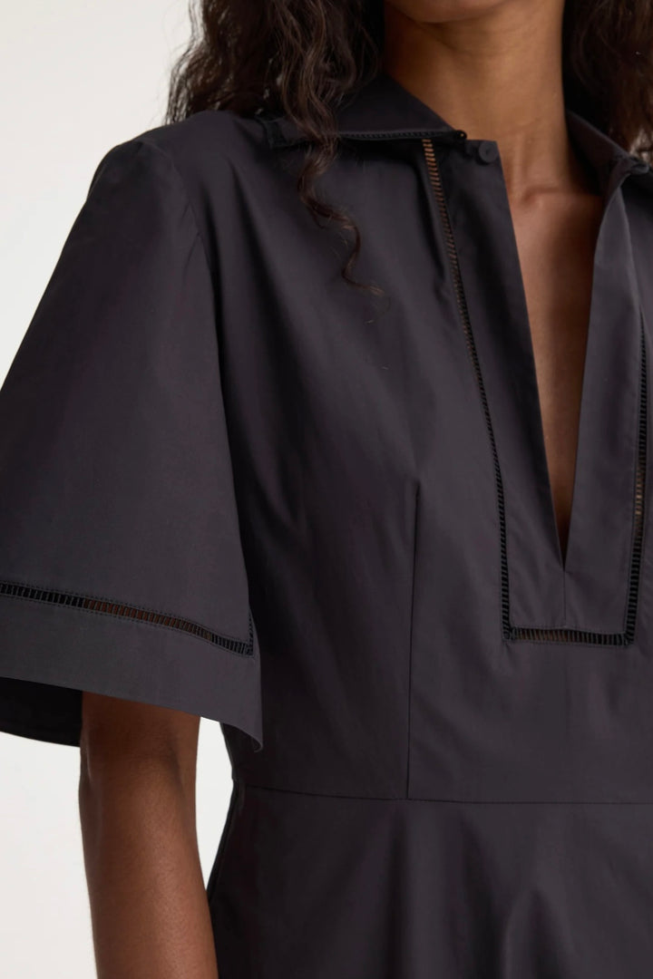 Róhe - Ladder embroidered poplin dress