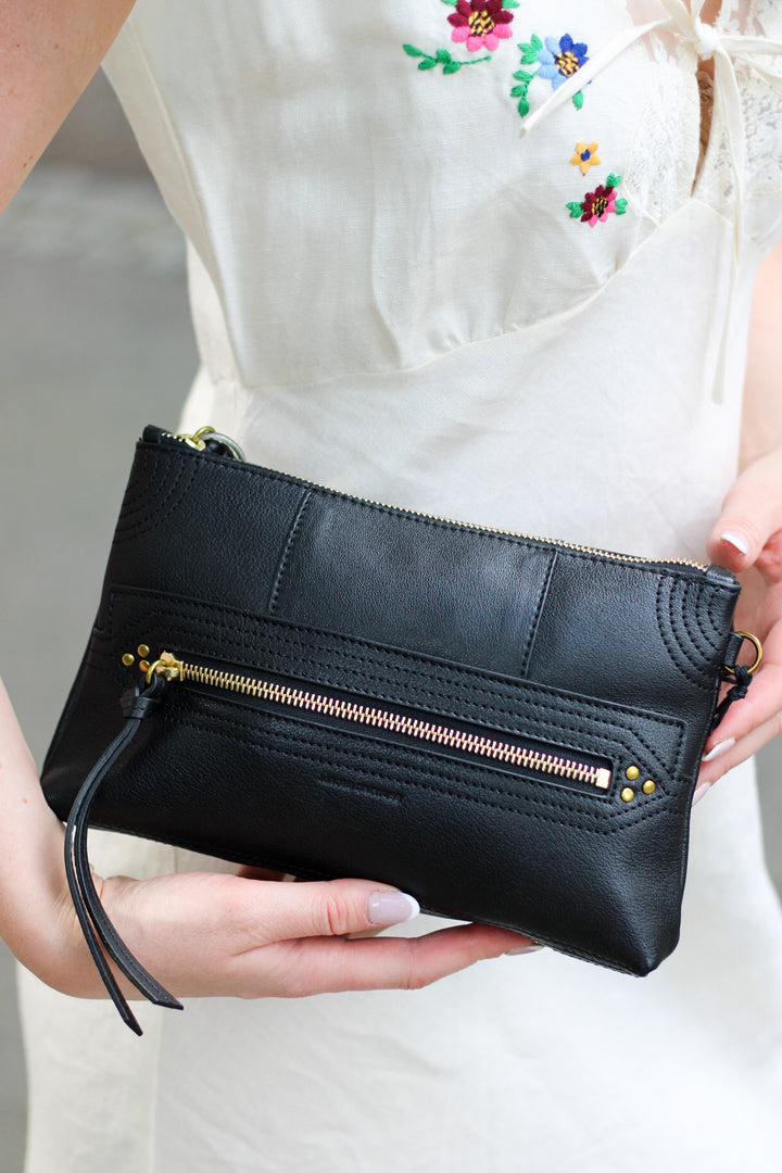 Jerome Dreyfuss - Lucky Clutch L buffalo noir brass