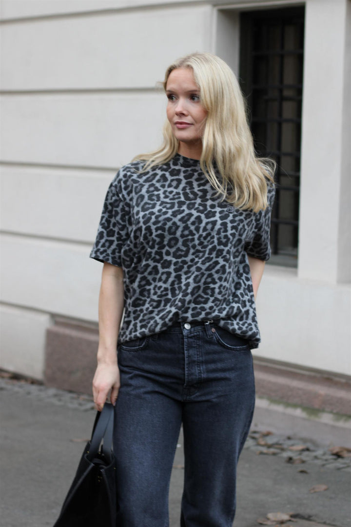 Anine Bing - Cohen Tee grey leopard