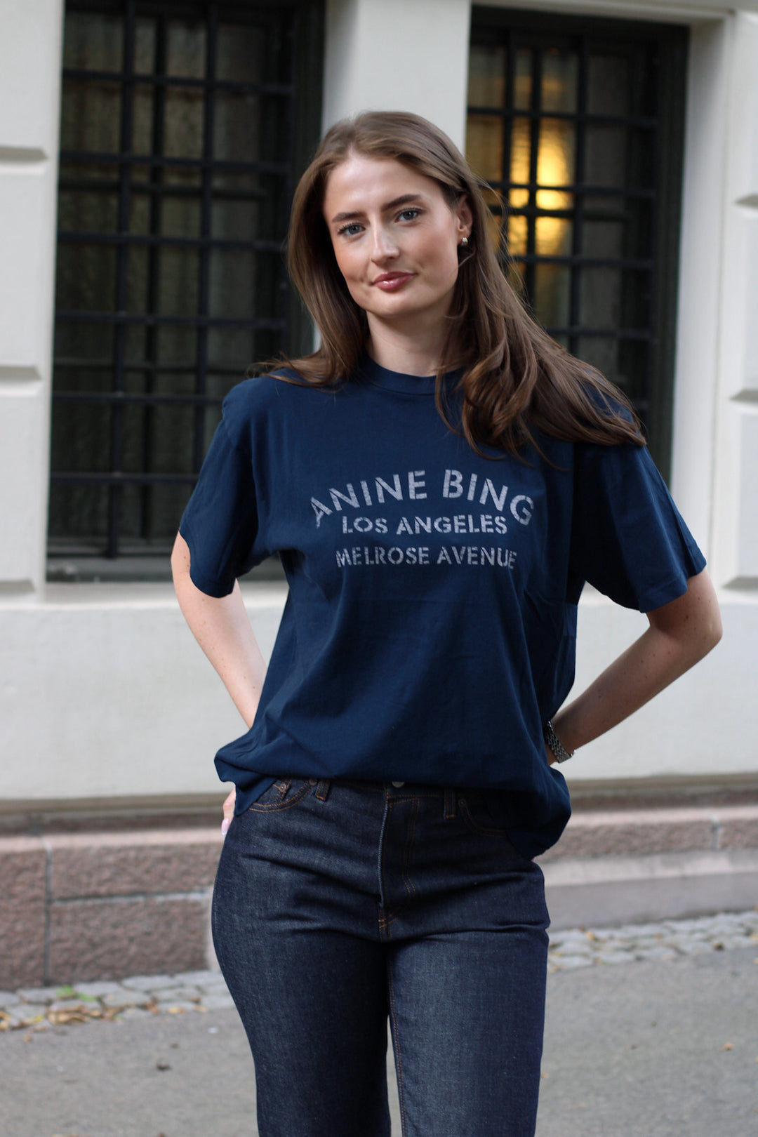 Anine Bing - Cade Tee Melrose Navy