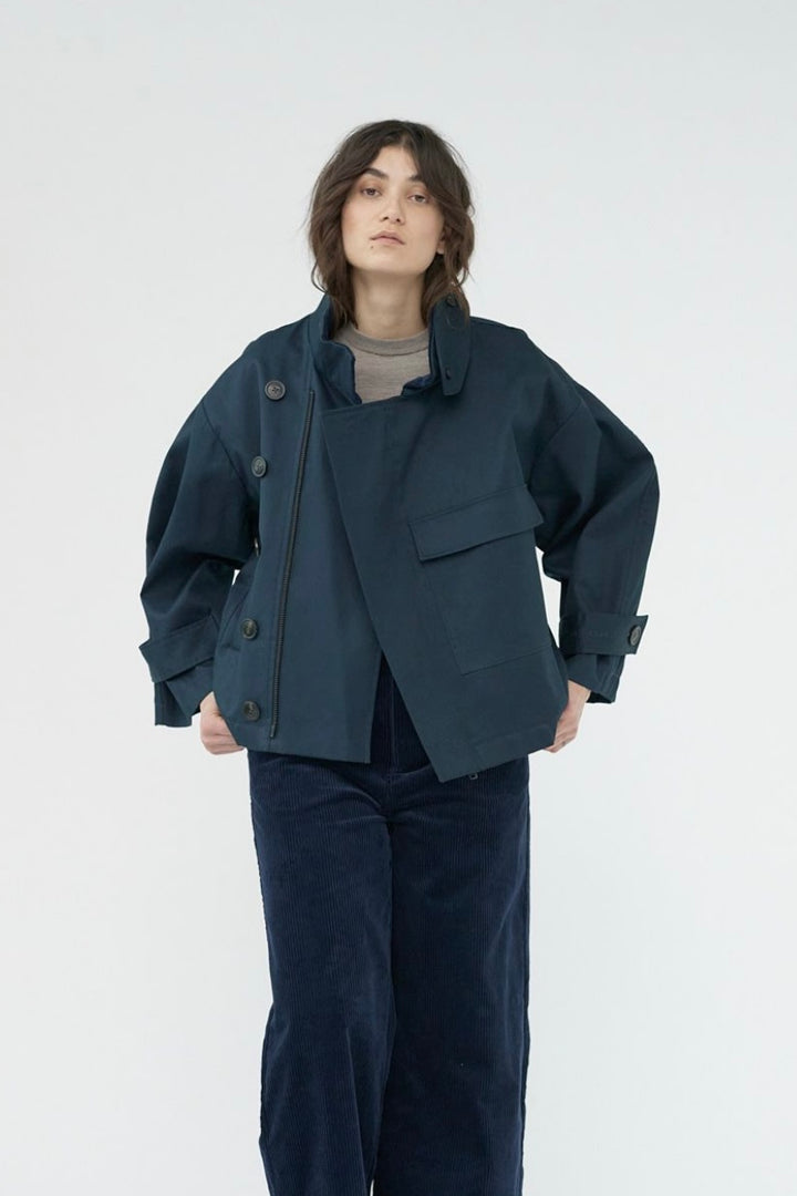 Af Agger - Water Resistant Trench Jacket - Navy