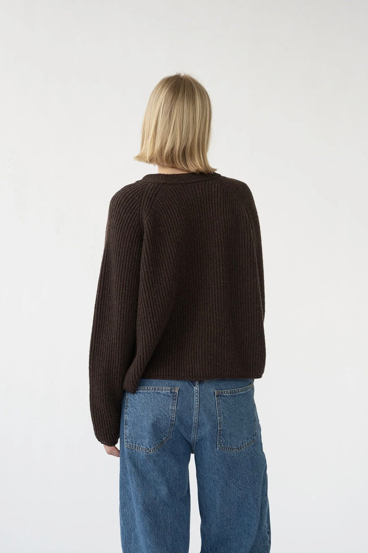Af Agger - Shetland Wool Large Rib Long Sleeve Jumper