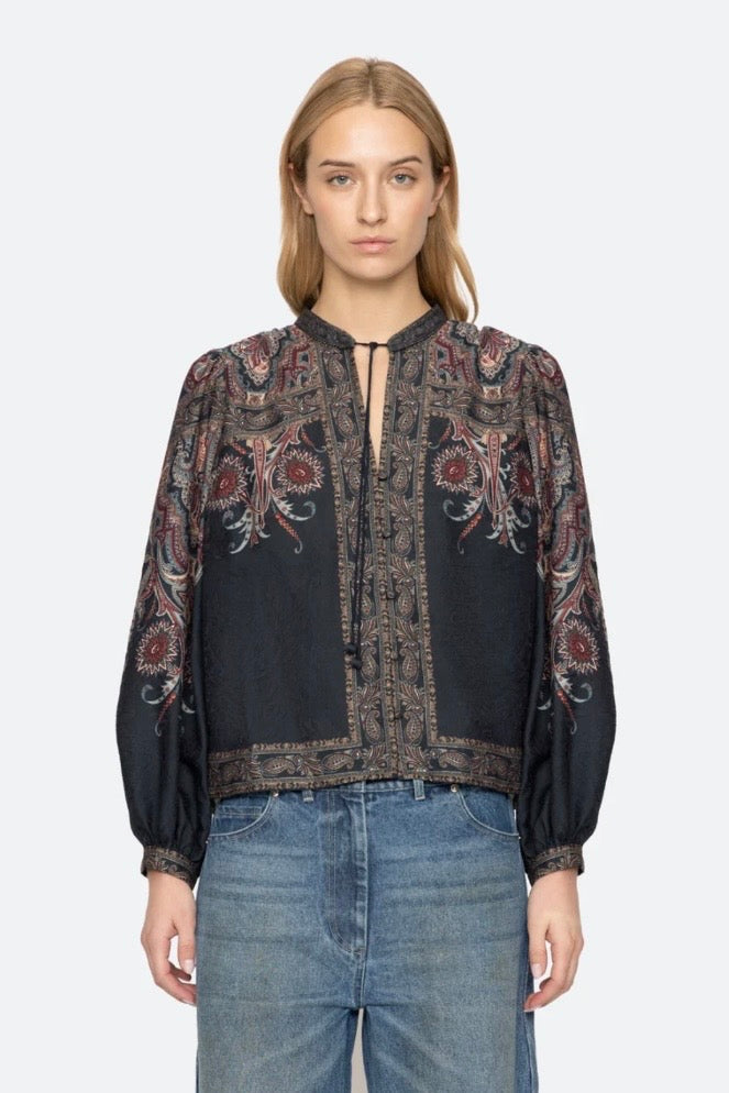 Sea NY - Hyacinth print l/slv top