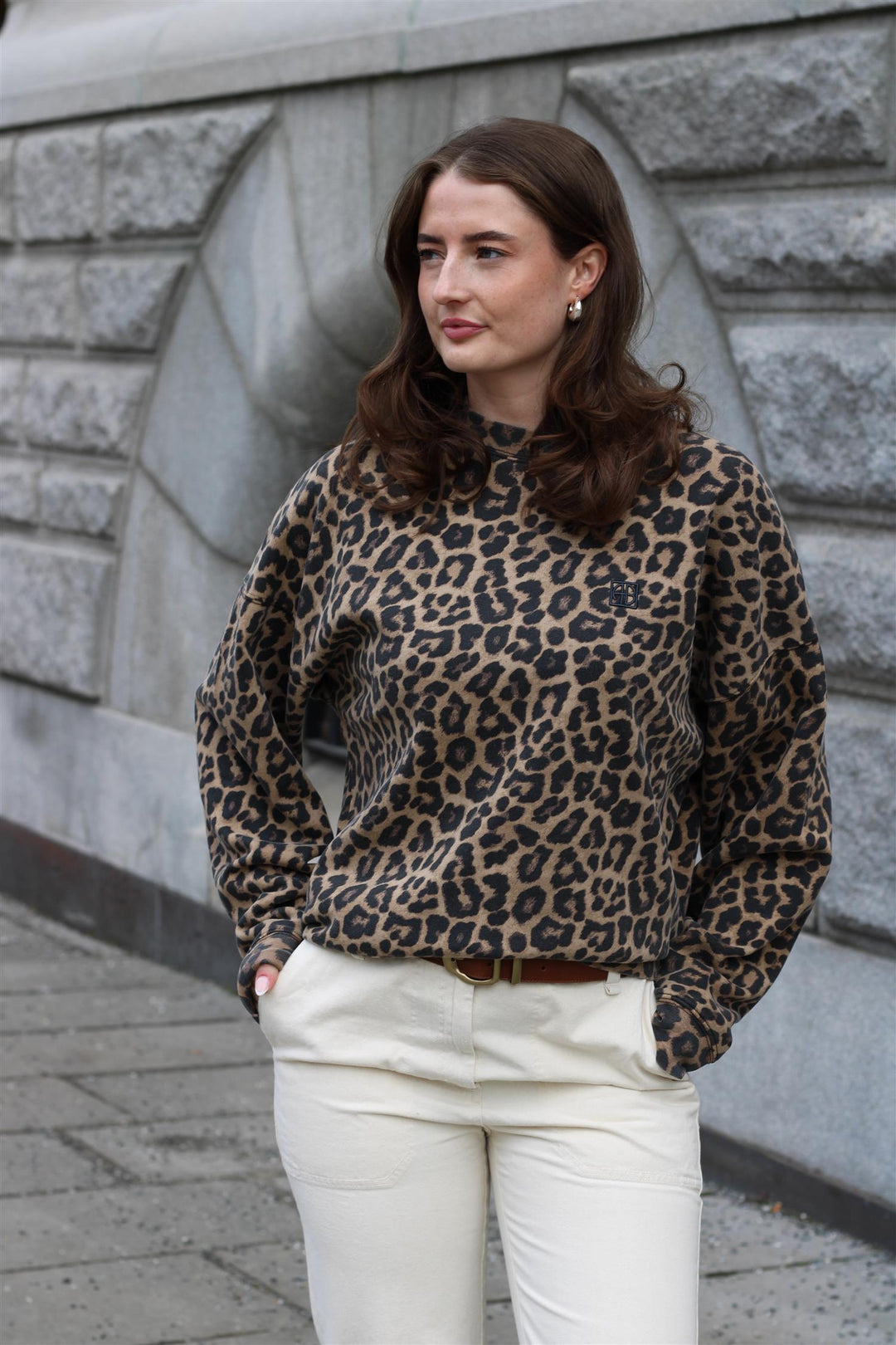 Anine Bing - Miles Sweatshirt black and brown