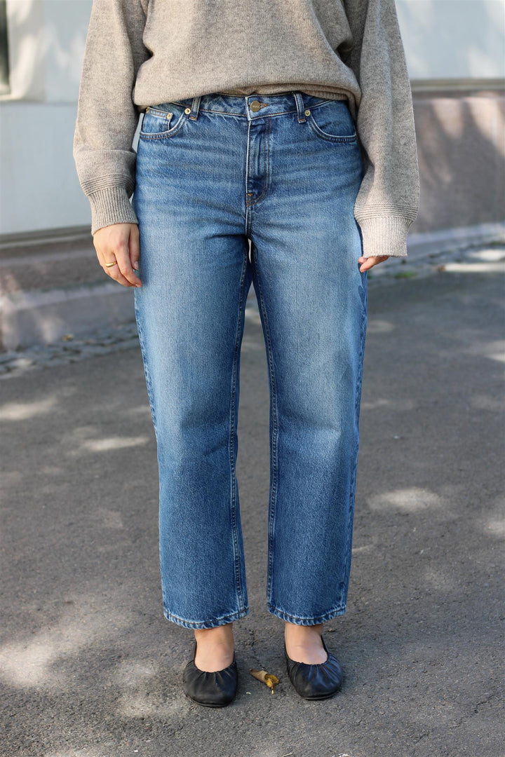 Skall Studio - Allison cropped jeans vintage washed blue