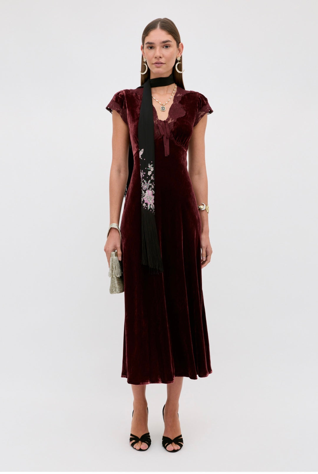 Rixo - Amari Dress Bordeaux