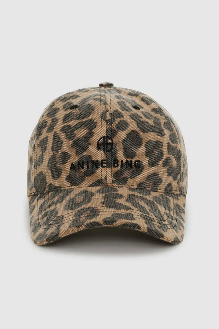 Anine Bing - Jeremy Baseball Cap black and brown leopard