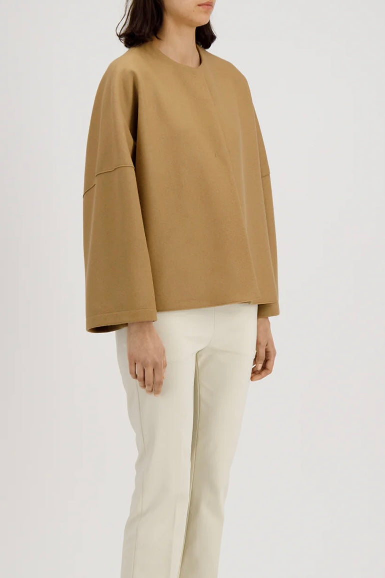 Harris Wharf - Women	collarless cape cashmere blend