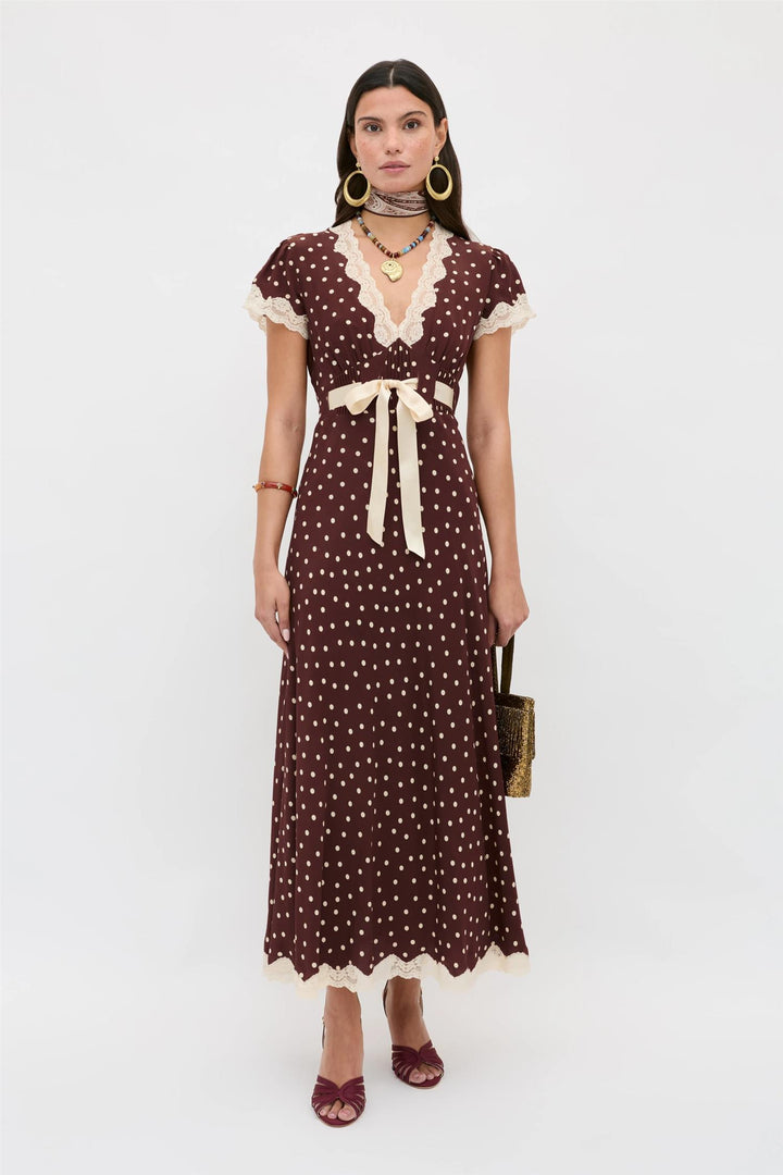 Rixo - Marlice Dress Layla dot brown