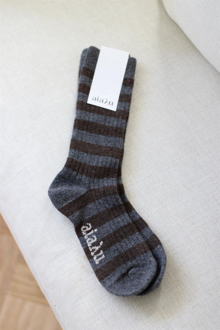 Aiayu - Striped Cashmere Sock