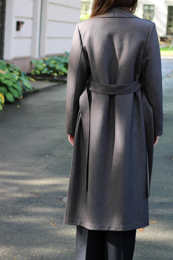 Harris Wharf - Women shawl collar coat pressed wool