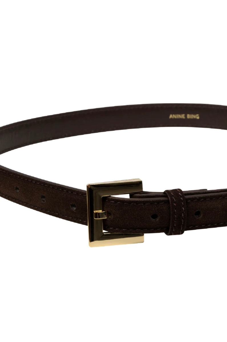 Anine Bing - Nicola Belt dark brown suede