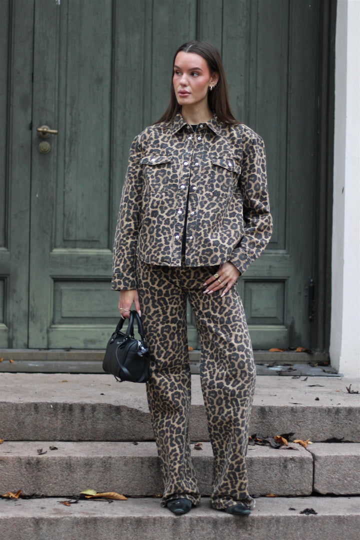 Anine Bing - Paxton Shirt black and brown leopard