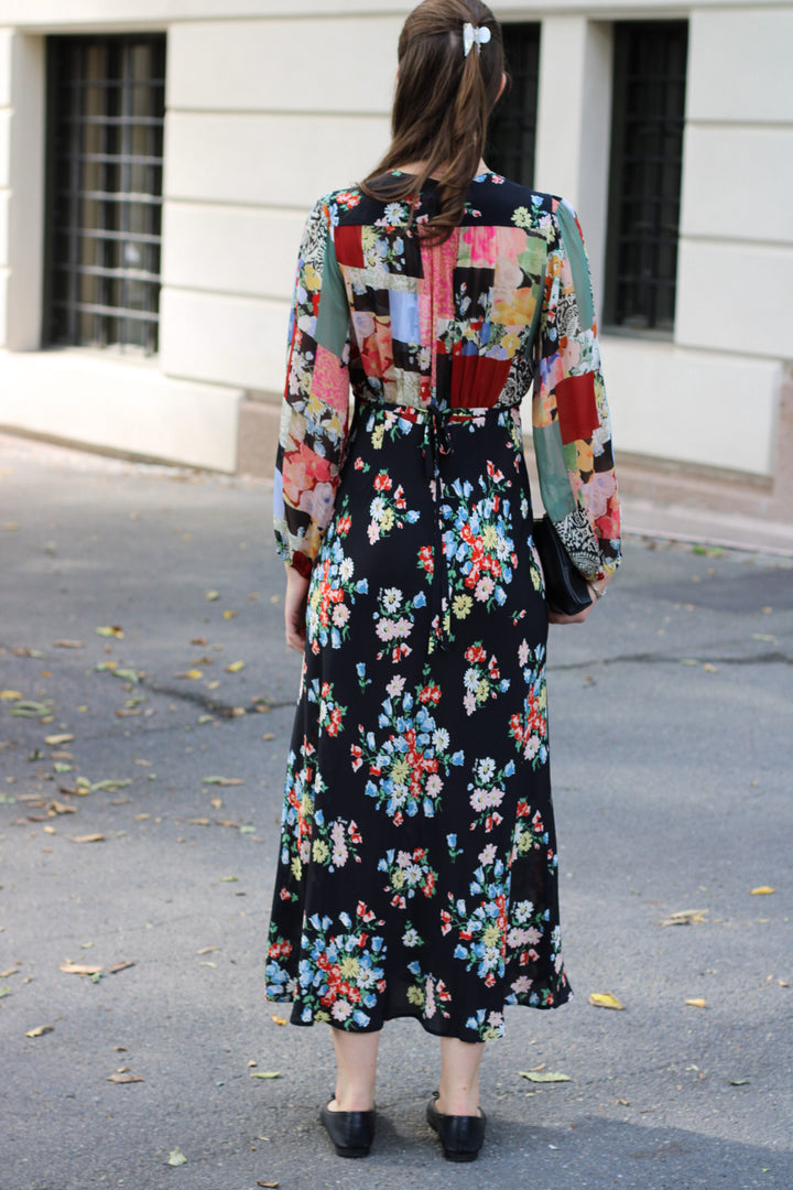 Rixo - Kaila Dress Amelia Patchwork Mix Multi