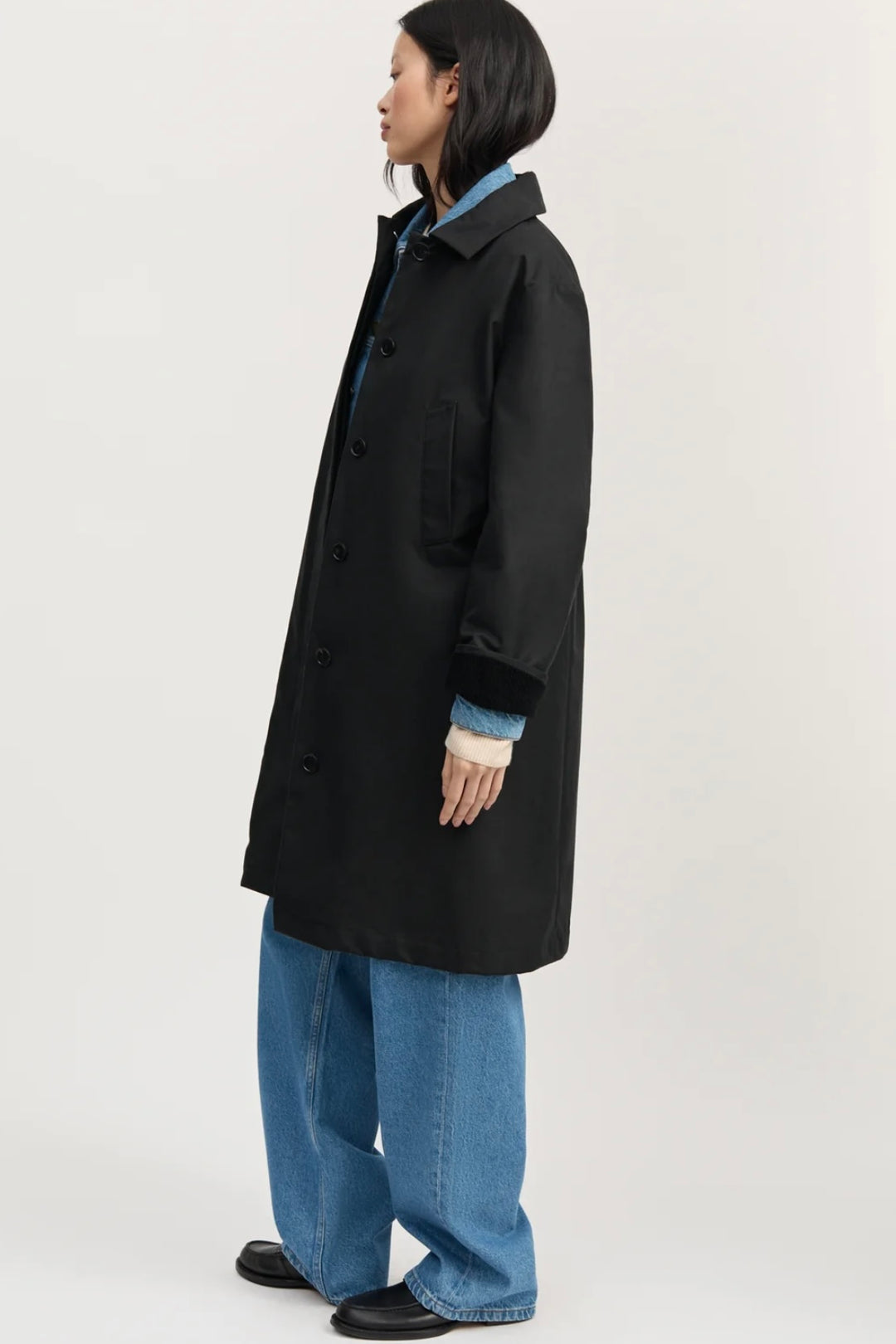 Aiayu - Noor Coat Oilskin Black