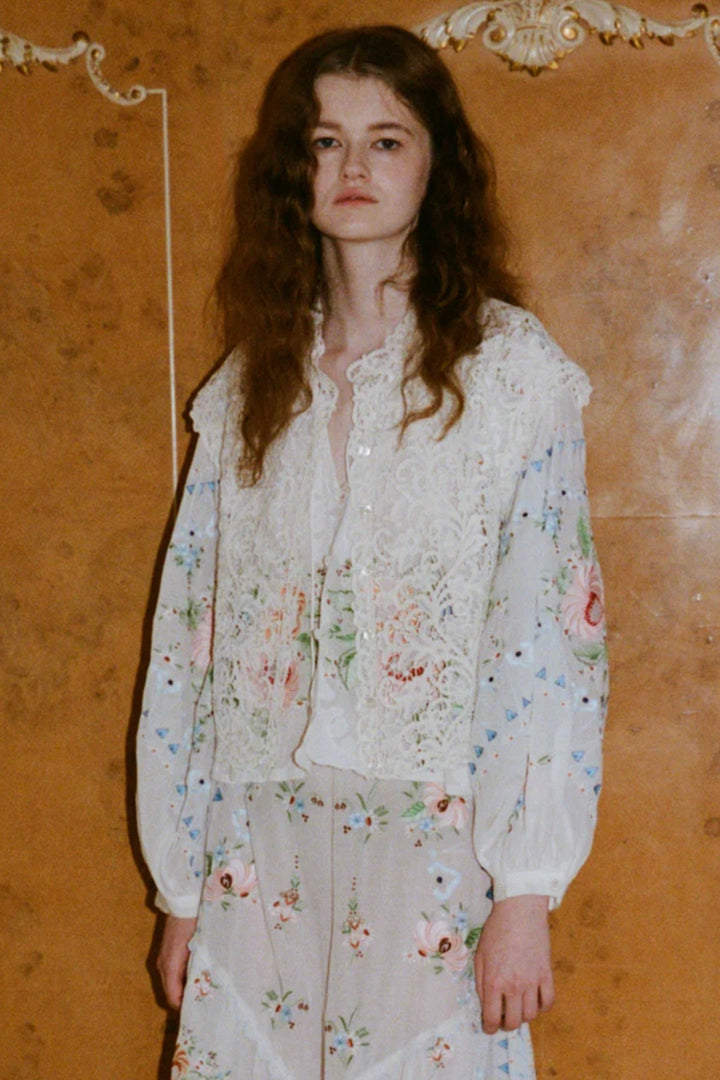 Sea NY - Serafina Emb l/slv blouse