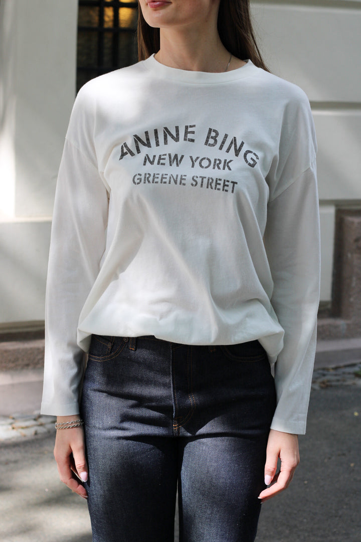 Anine Bing - Ivan long sleeve New York stencil