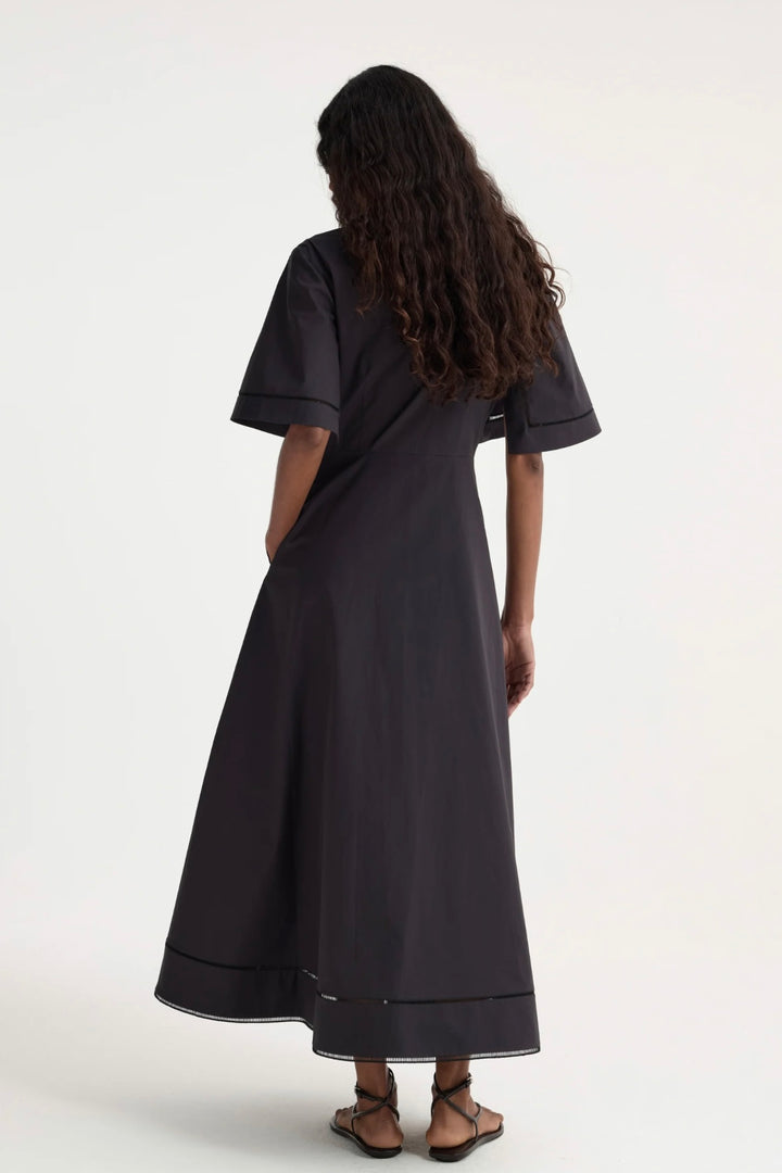 Róhe - Ladder embroidered poplin dress