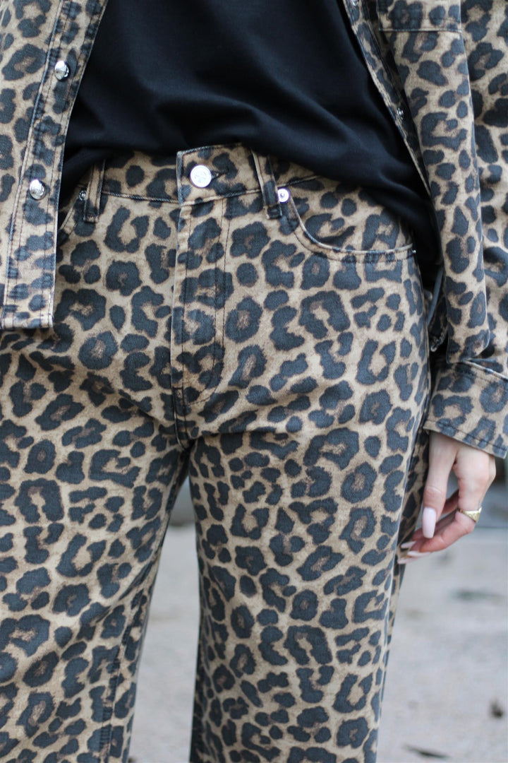 Anine Bing - Hugh Jean black and brown leopard