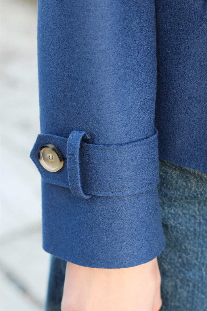Harris Wharf - Cropped trench light pressed wool