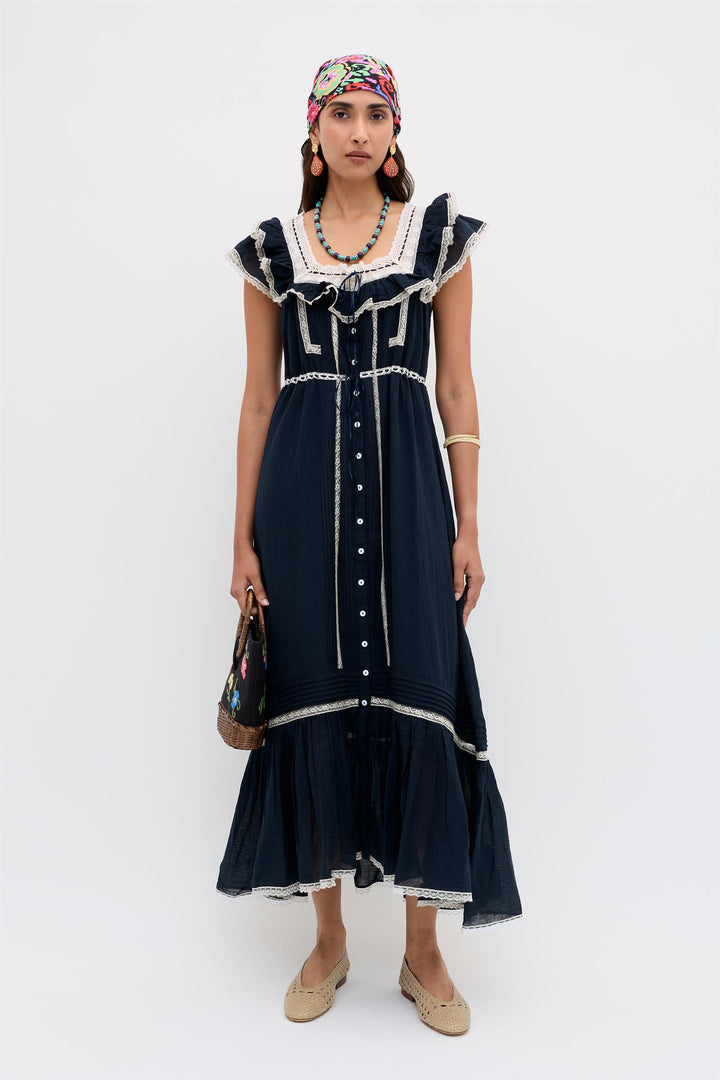 Rixo - Kendara Dress Deep Navy