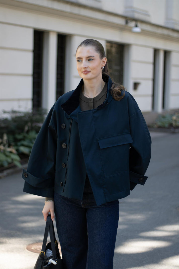 Af Agger - Water Resistant Trench Jacket - Navy