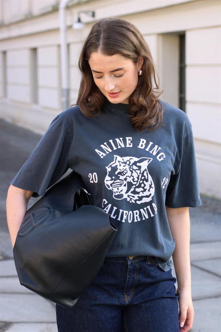 Anine Bing - Avi Tee Collegiate Leopard washed leopard