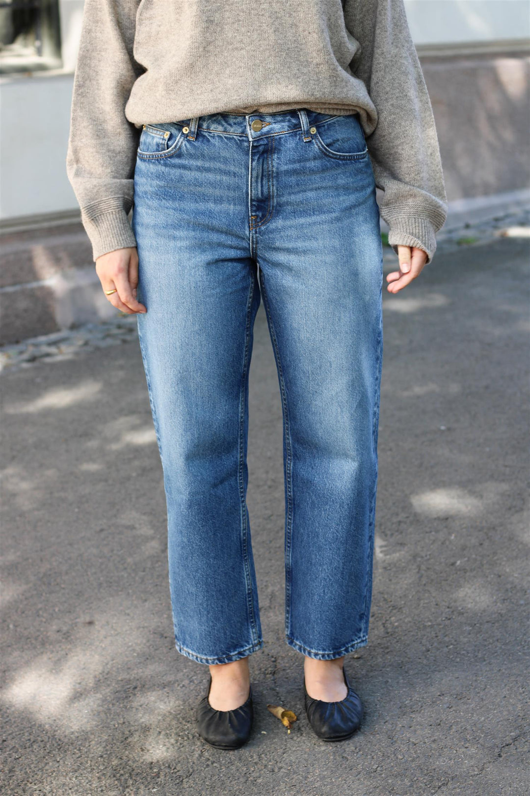 Skall Studio - Allison cropped jeans vintage washed blue