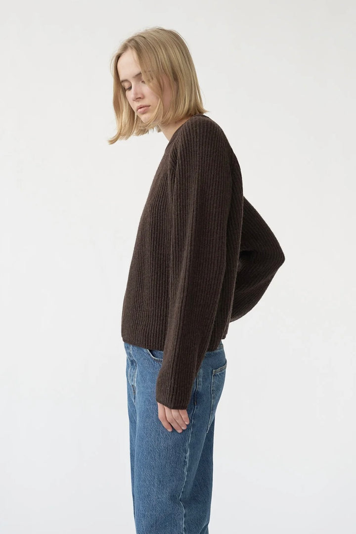 Af Agger - Shetland Wool Large Rib Long Sleeve Jumper