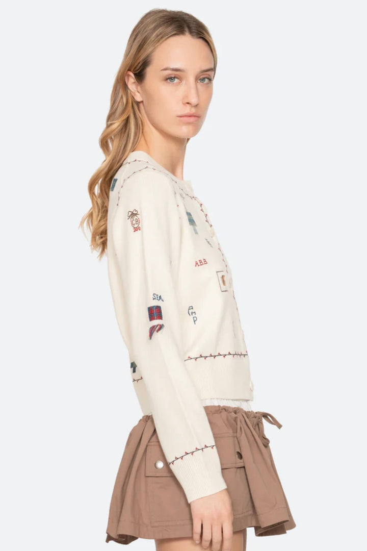 Sea NY - Claira Emb Knit Cardigan