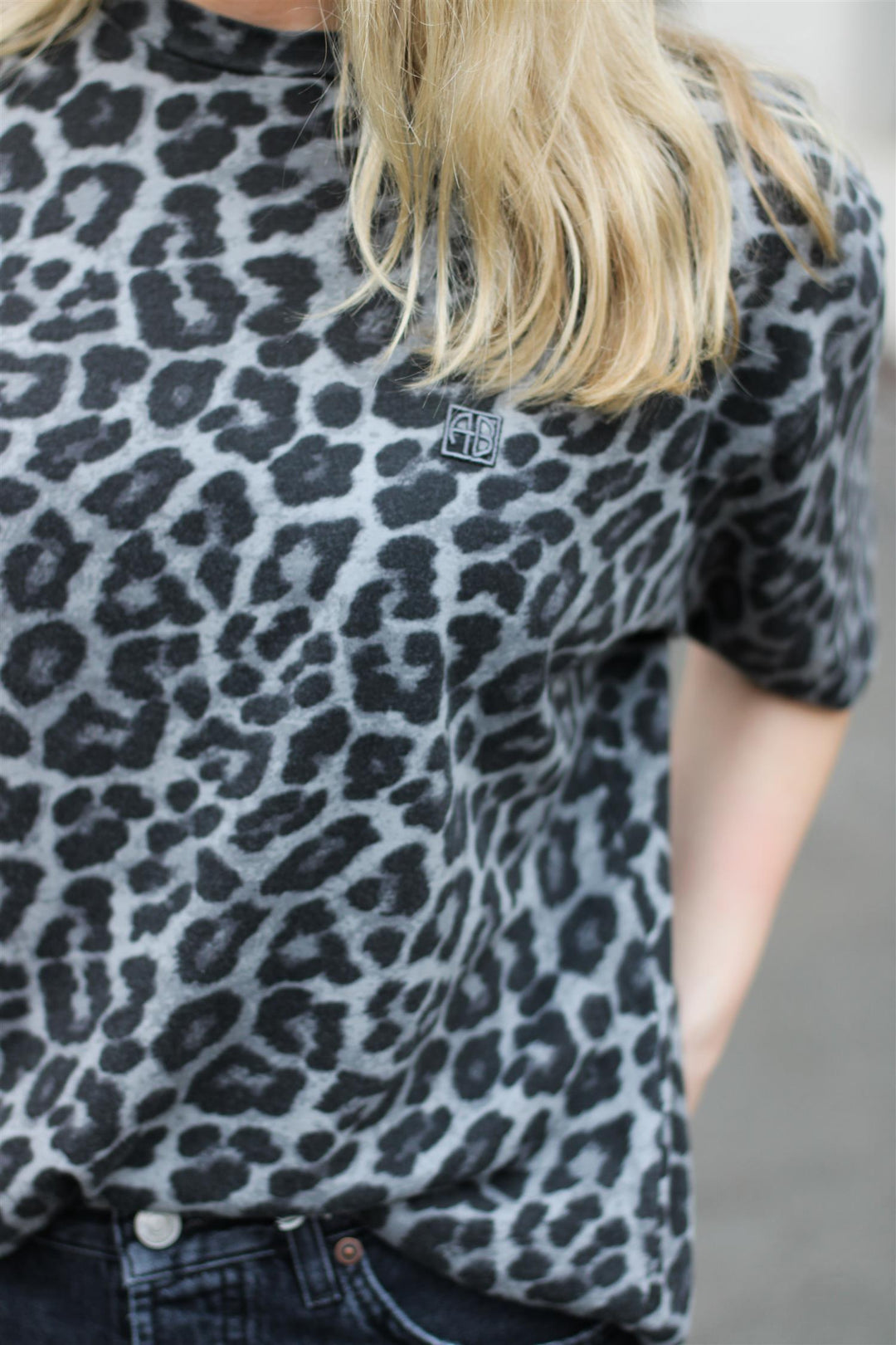 Anine Bing - Cohen Tee grey leopard