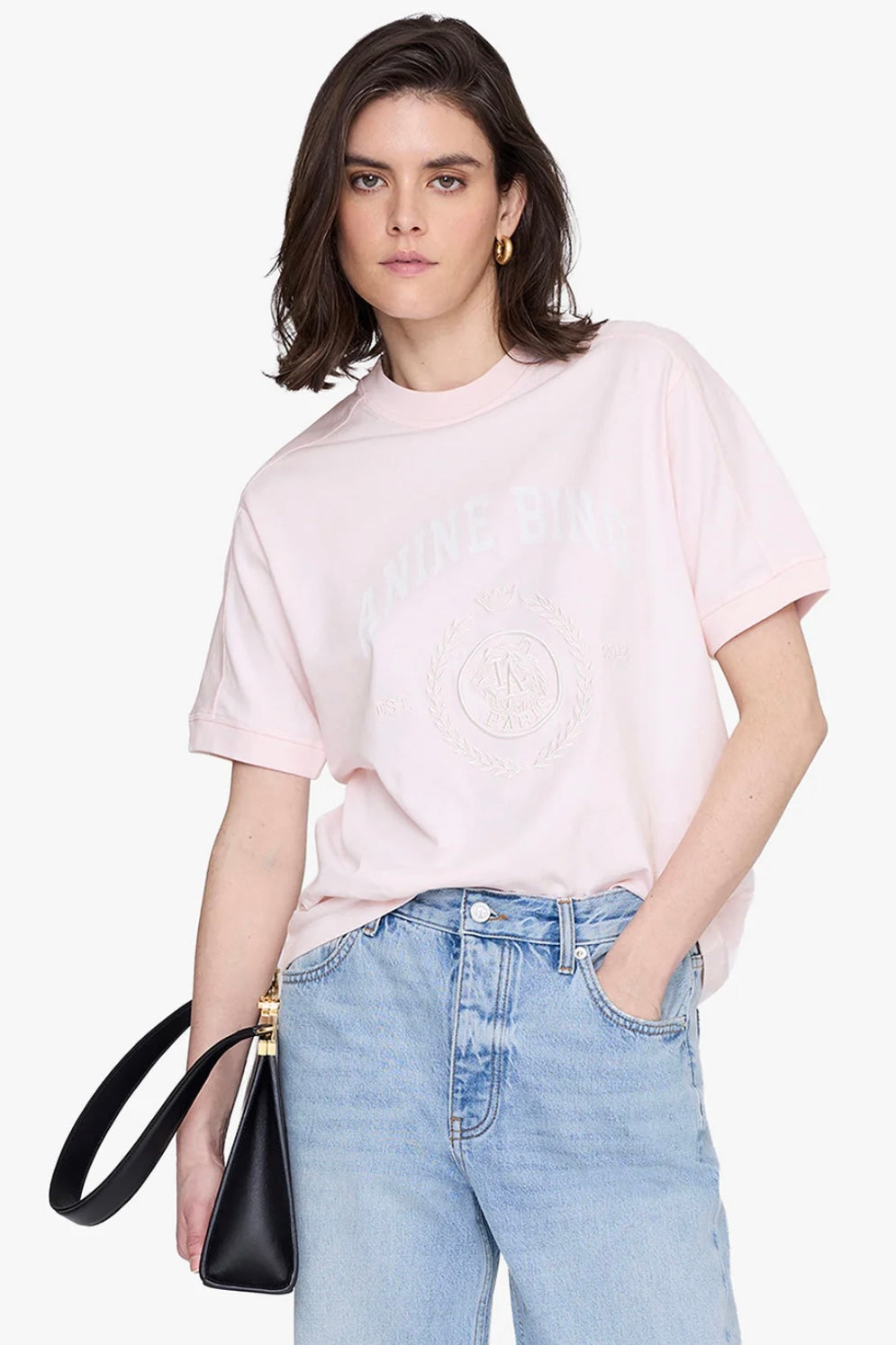 Anine Bing - Jaylin Tee Collegiate powder pink