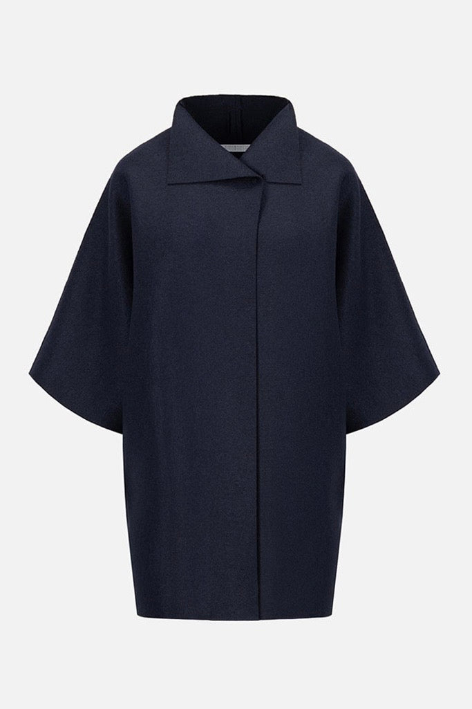 Harris Wharf - Women kimono mantle pressed wool