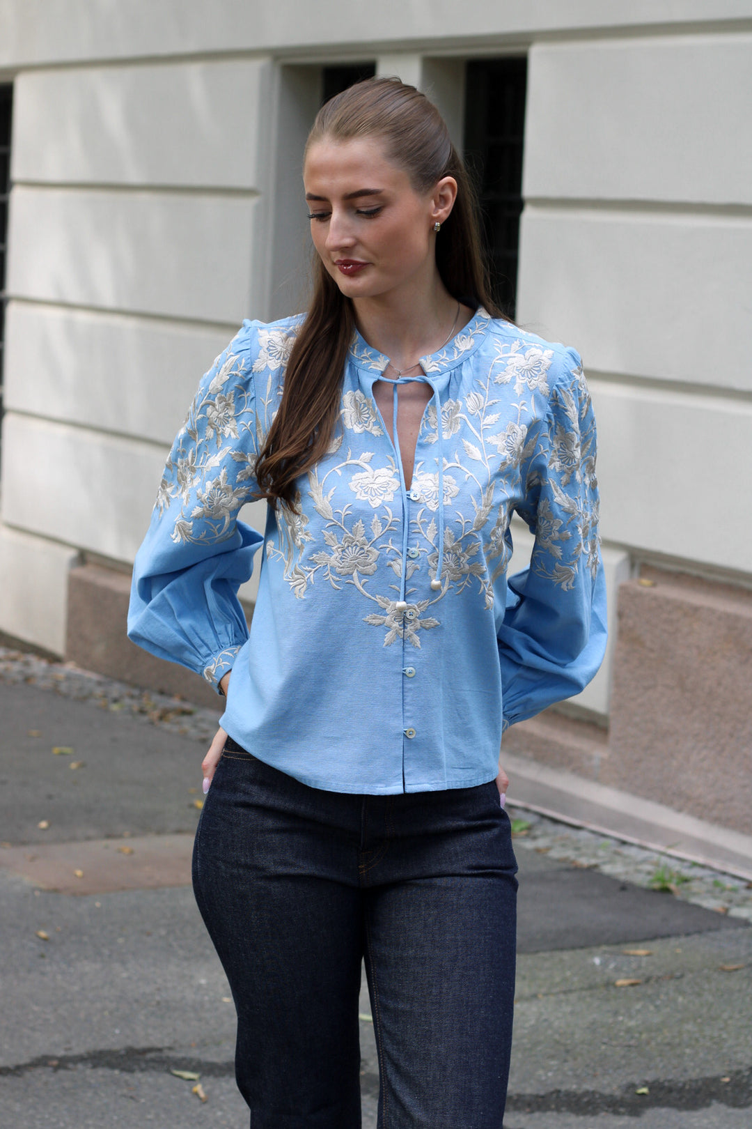 Sea NY - Alina Lace l/slv shirt