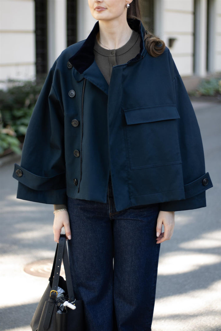 Af Agger - Water Resistant Trench Jacket - Navy