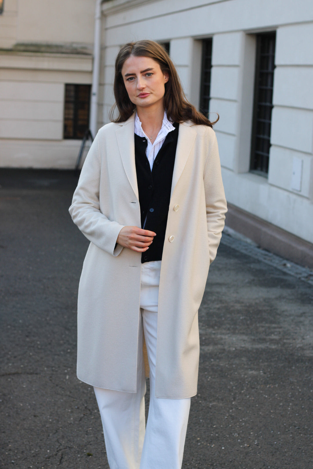 Harris Wharf - Women	Overcoat Light Pressed Wool