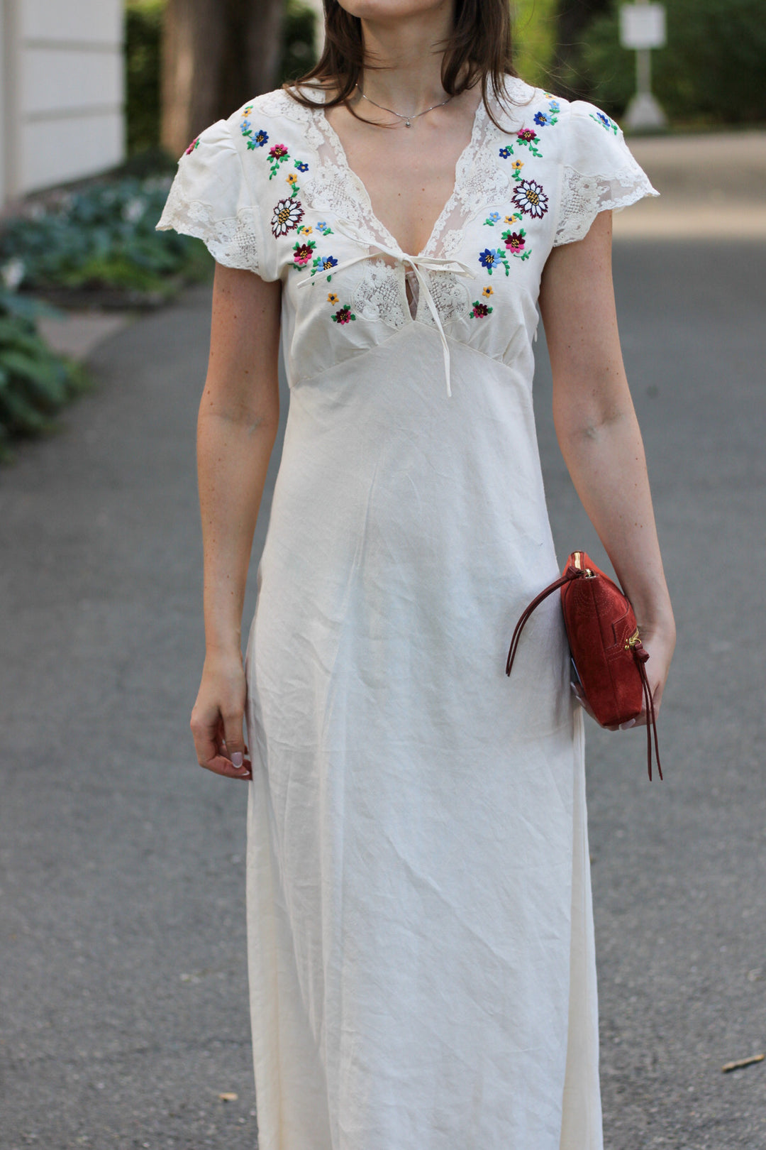 Rixo - Amari Dress Daisy Sun Embroidery Cream