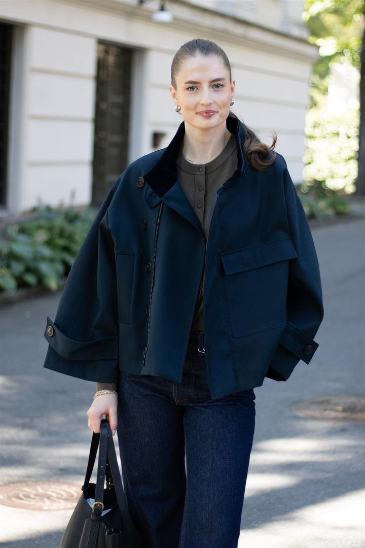Af Agger - Water Resistant Trench Jacket - Navy