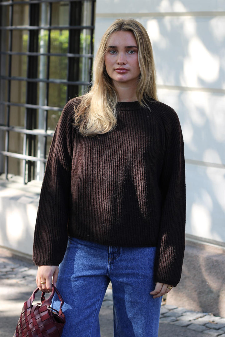 Af Agger - Shetland Wool Large Rib Long Sleeve Jumper