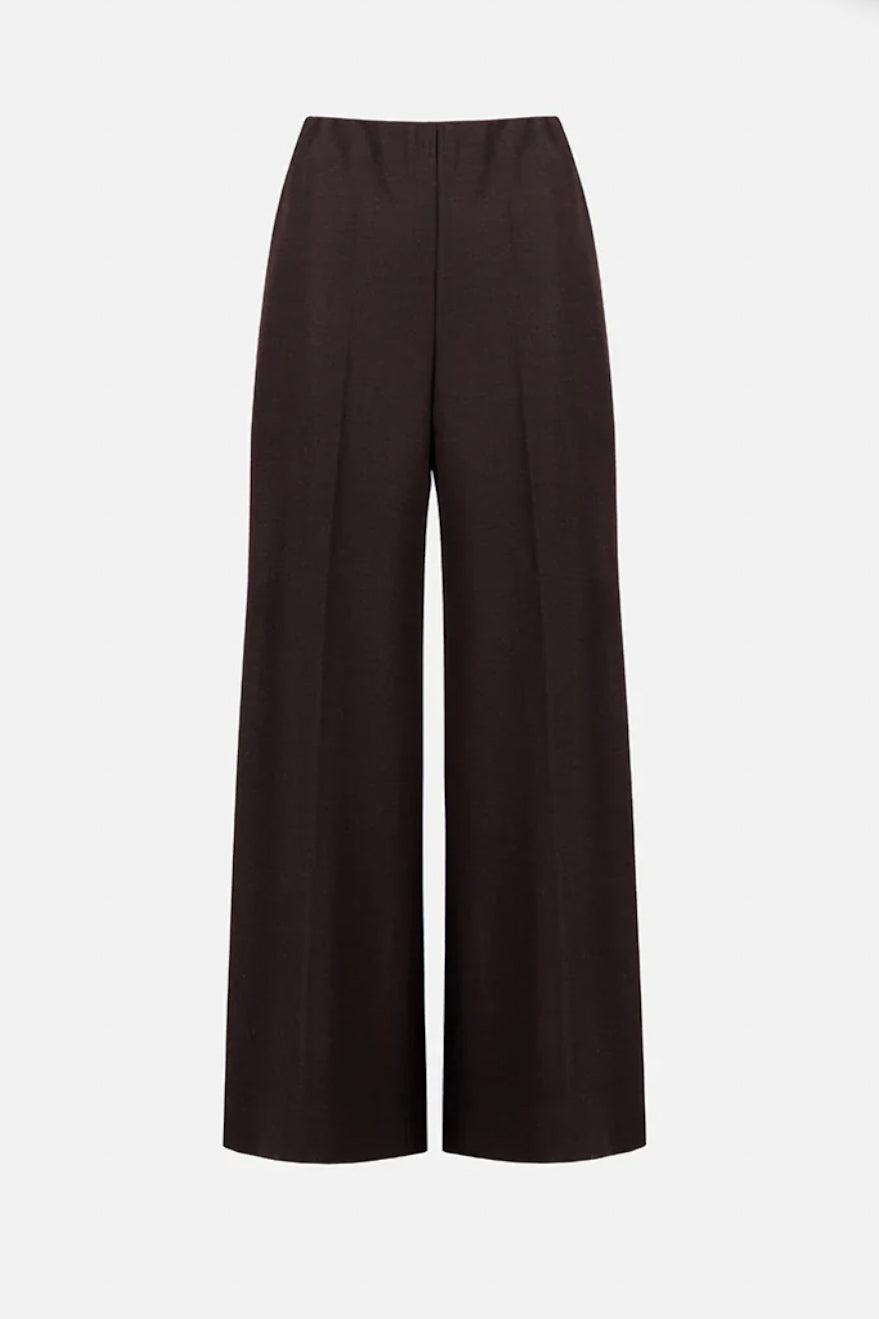 Harris Wharf - Women flared trousers superfine merino