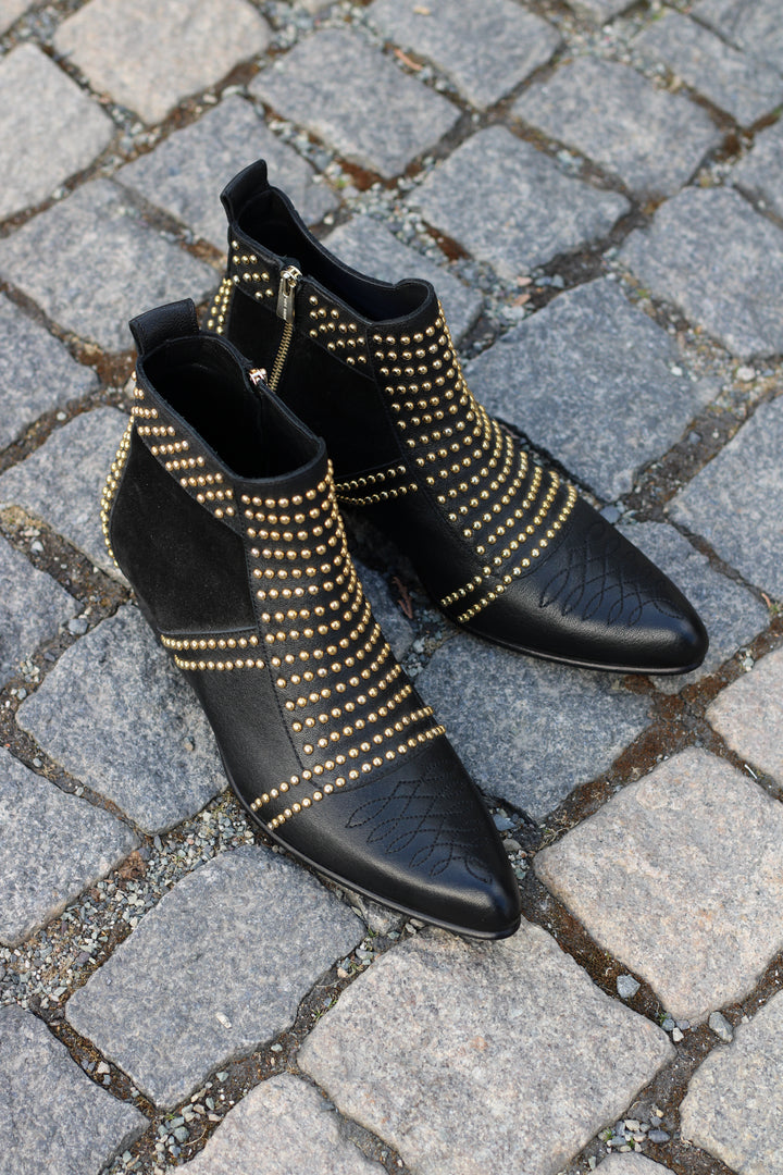 Anine Bing Charlie boots gold studs