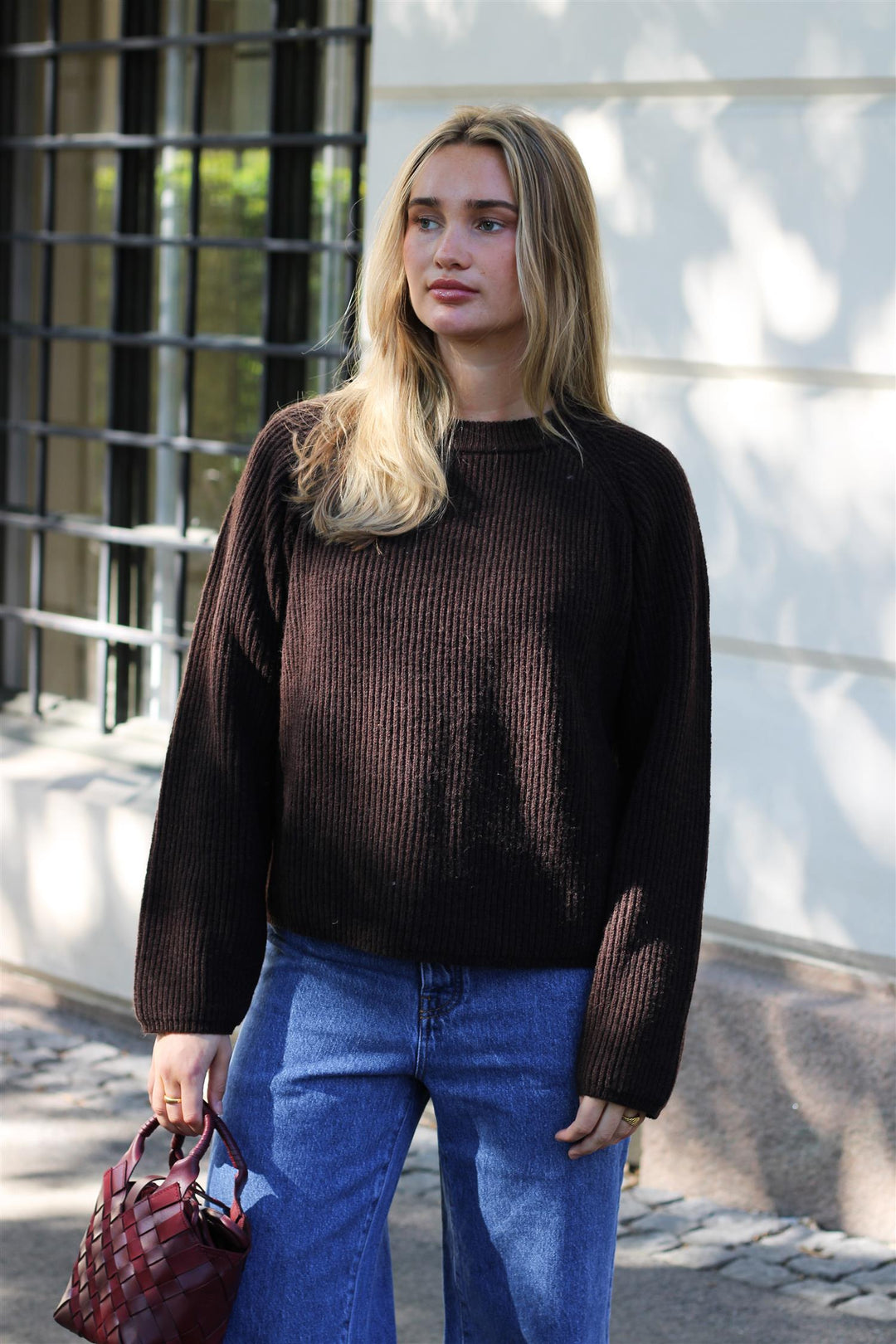 Af Agger - Shetland Wool Large Rib Long Sleeve Jumper