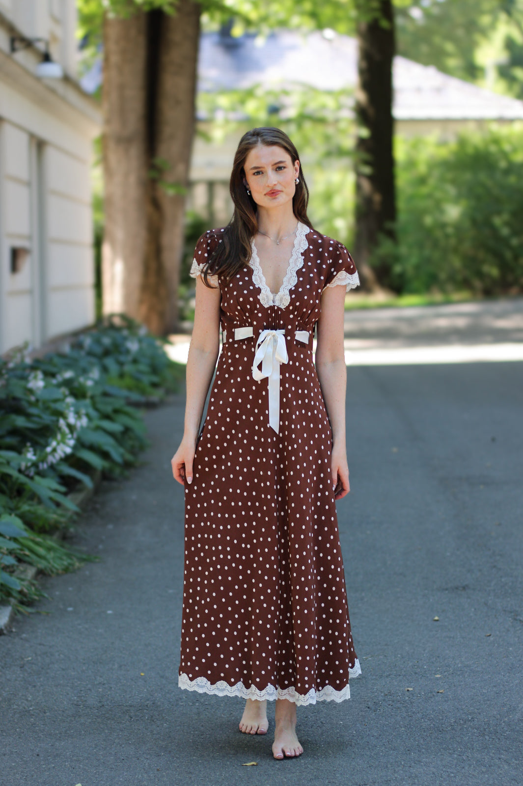 Rixo - Marlice Dress Layla dot brown