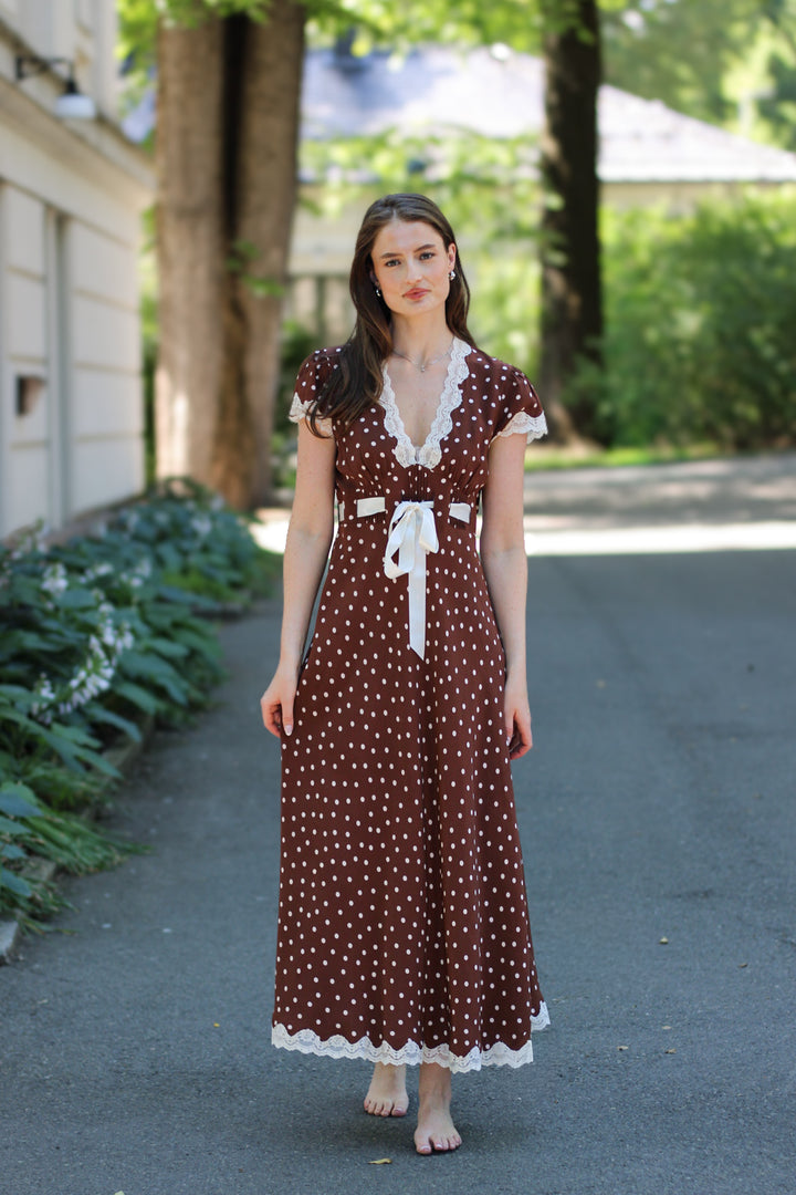Rixo - Marlice Dress Layla dot brown