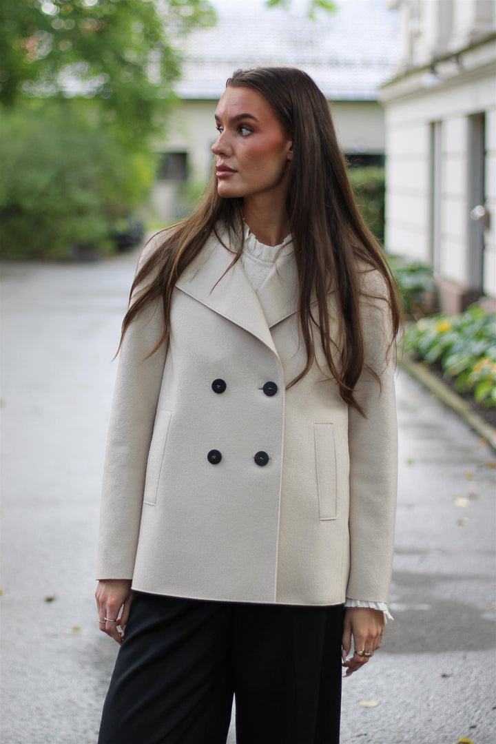 Harris Wharf London - Peacoat pressed wool
