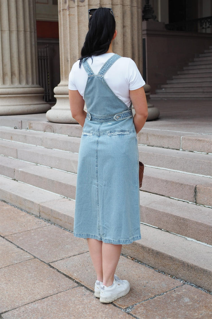 SEA NY - Marion Mended Denim Overall Dress